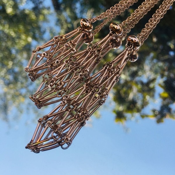 Crystal Holder Cage Necklace Crystal Net Metal Necklace M M