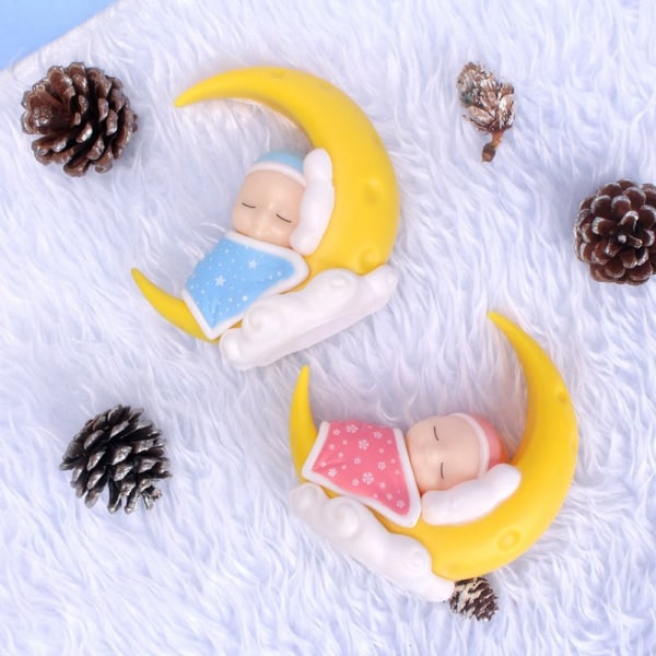 Baby Moon Dolls Moon Ornament BLÅ Blue