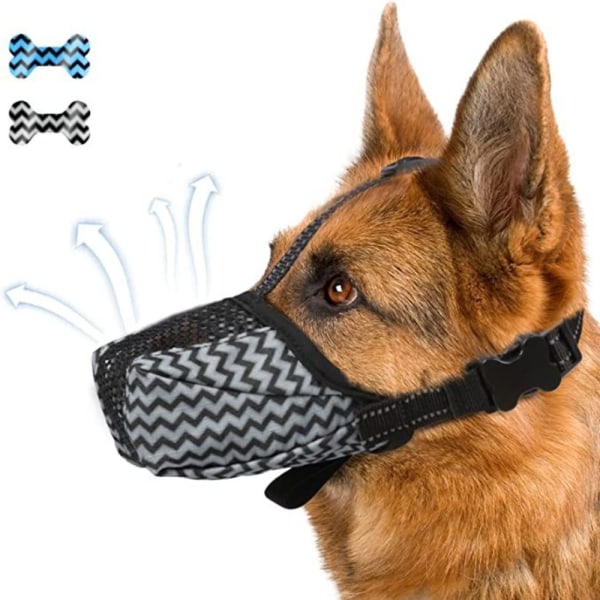 Hundemusling for Hunder, Munnbeskyttelse GRÅ 2XL gray 2XL