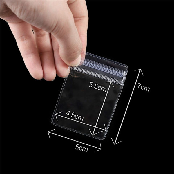 100 stk./parti Zip Lock Bag Selvforsegling opbevaringsposer 5X7CM 5x7cm
