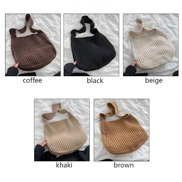 Strikkede Tasker Skuldertasker BEIGE beige