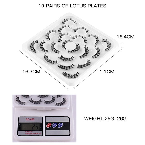 10 par Russian Strip Lashes Lösögonfransar 1010 1010