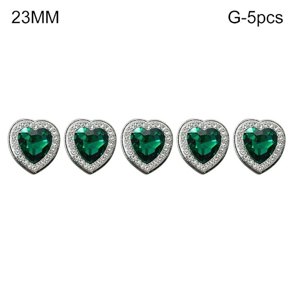 5 stk Hjerteformede knapper Skjorteknapper 23MMG-5STK G-5STK 23MMG-5pcs