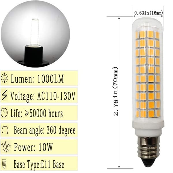 2st E11 Mini Kandelaber Base 104*2835 LEDs