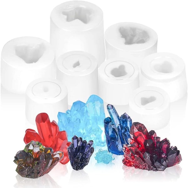 Crystal Resin Mold Crystal Cluster Molds Sett Resin Silikon