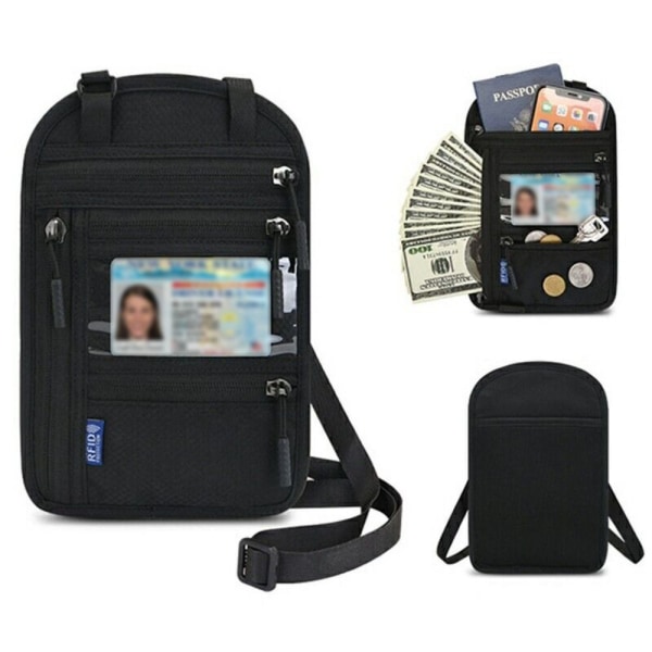RFID esto Passport Bag Riimu korttikotelo HARMAA gray