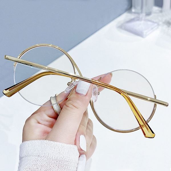 Anti-Blue Light Glasses Pyöreät silmälasit GOLD Gold