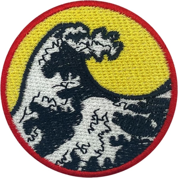 8st The Great Wave Off Applique Patch Kläder Stryk på