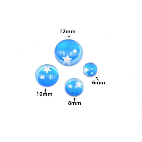 20stk Dream Star Eyes Doll Eye LYS BLÅ light blue