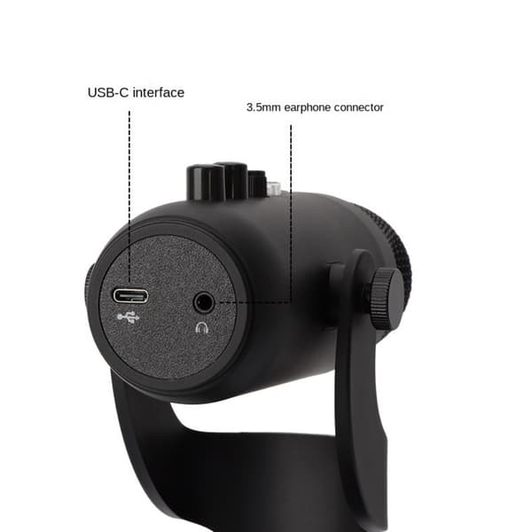 USB kondensatormikrofon Dynamisk mikrofon SVART black