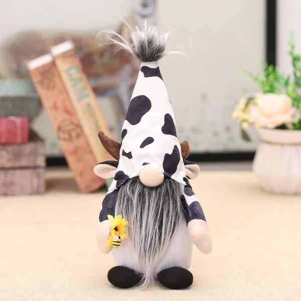 2 kpl Cow Faceless Doll Decoration Lehmän koristeltu kasvoton nukke A
