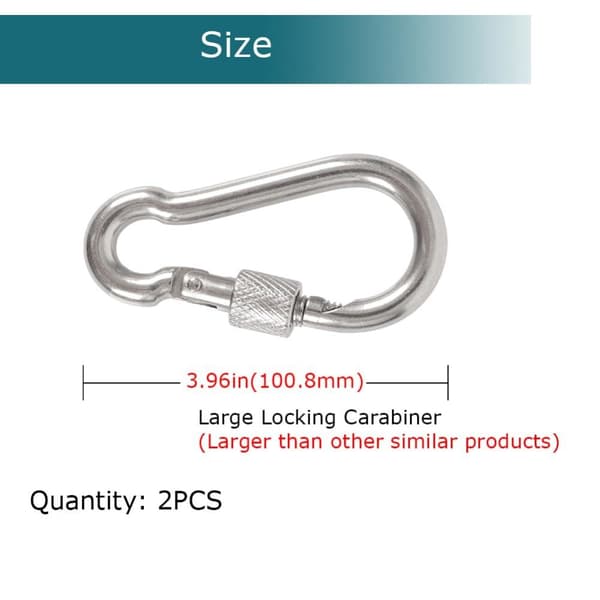 2 STK Carabiner Clips Spring Snap Hook Snap Kroker