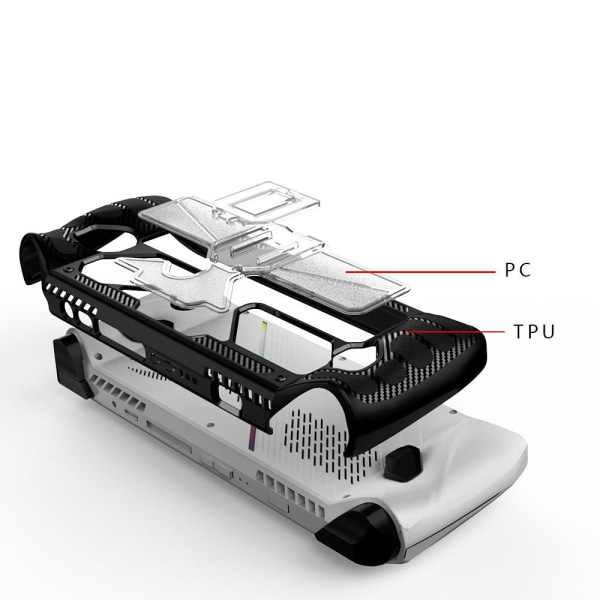 för ASUS ROG Ally Consoles Case Protector Cover SVART&TRANSPARENT black&transparent
