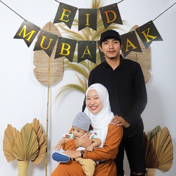 Eid Mubarak Banner Flagg Ramadan Kareem Måne Stjerne