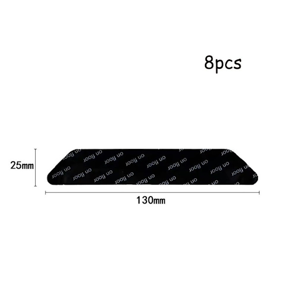 Sklisikkert klistremerke teppefeste SVART TRAPES TRAPES black trapezoid-trapezoid