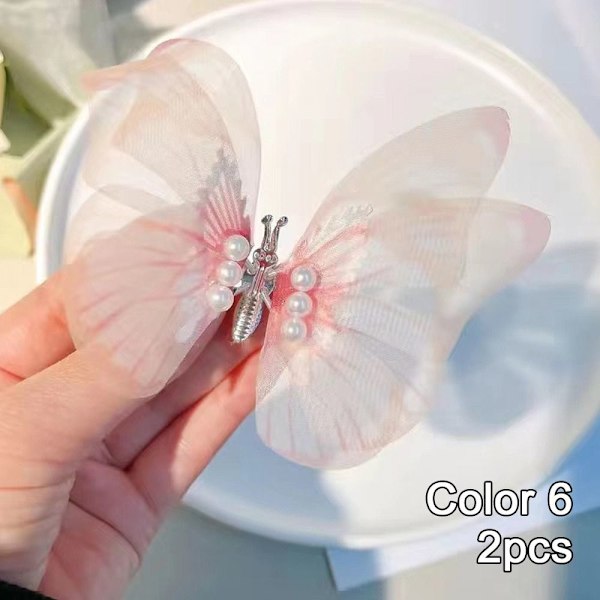 Butterfly Hårspænder Hårnåle FARVE 6 FARVE 6 Color 6