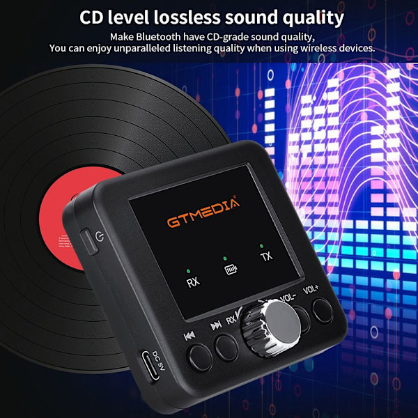 Bluetooth Audio Adapter GTMEDIA RT05 Mottakersender