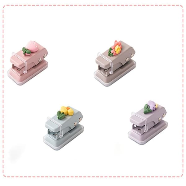 2 Stk Mini Punch Hole Punch Enkelt hull GRÅ Gray