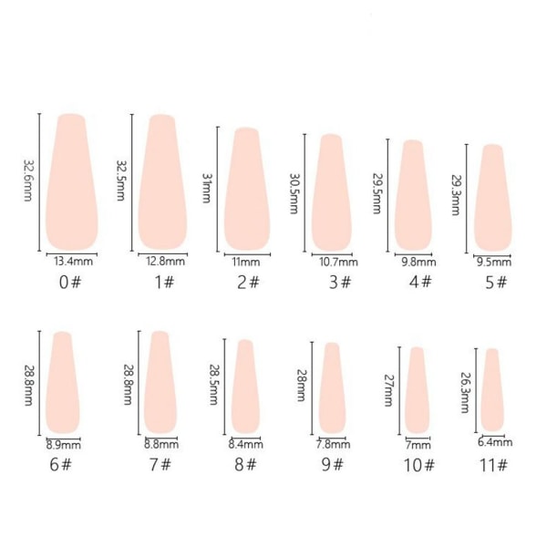 24 kpl Fake Nails pitkät ranskalaiset Z-97 Z-97 Z-97