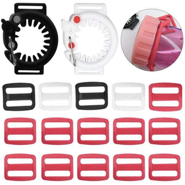 10 stk Sports Kedel Spænde Udendørs Karabinhage SORT 2CMSQUARE Black 2cmSquare-Square