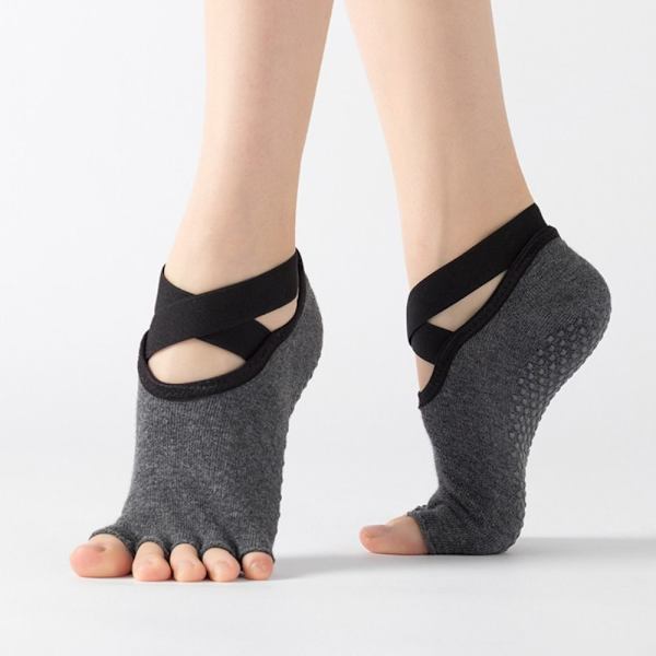 Joogasukat Viisivarvassukat TUMMANHARMAA Dark gray