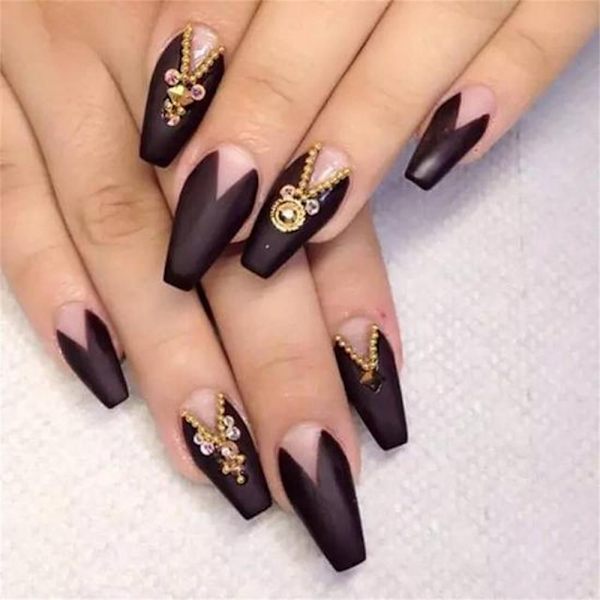 100/600st False Ballerina Nails Full Cover TRANSPARENT 600PCS transparent 600PCS