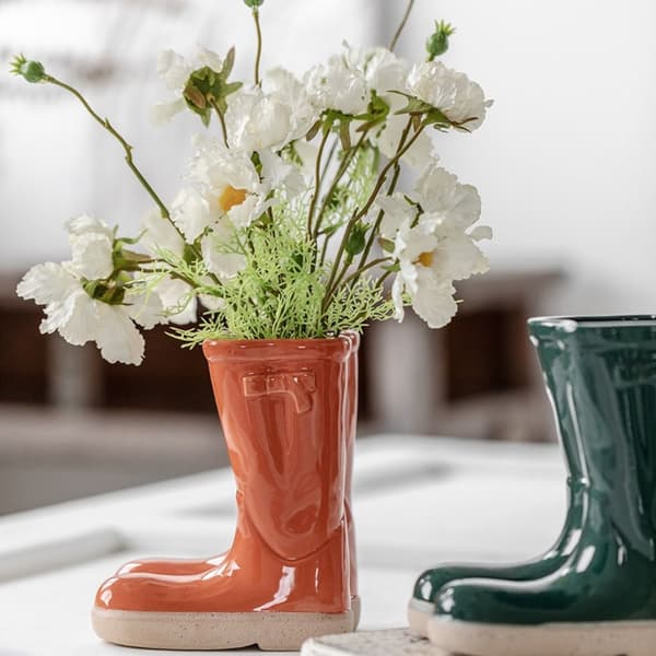 Støvler Vase Hydroponic Vase HVIT White