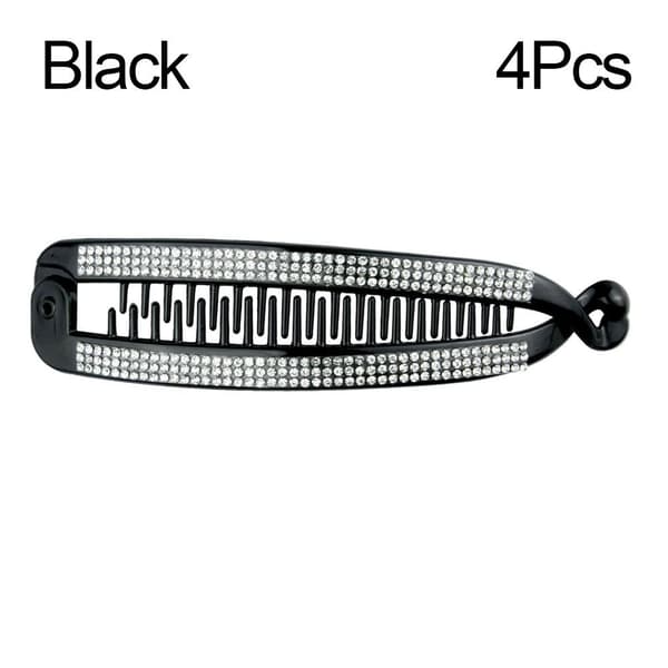 4 kpl Hiusneula Banaani Hiusklipsi MUSTA 4 KPL 4 KPL Black 4Pcs-4Pcs