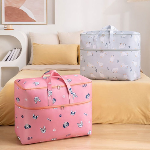 Quilt Förvaringsväska Kläder Förvaringsväska ROSA 49X21X40CM pink 49x21x40cm