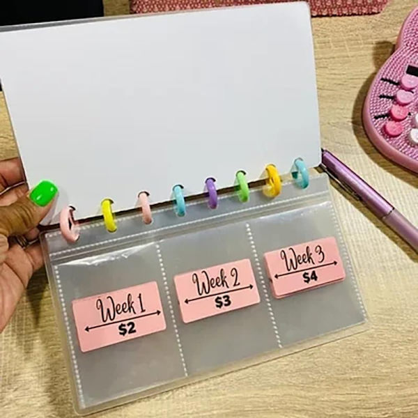 Savings Binder 52 Week Savings Challenge Money-Saving Organizer