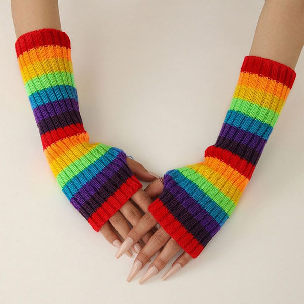 1 par halvfingerhandsker strikkede handsker C C C