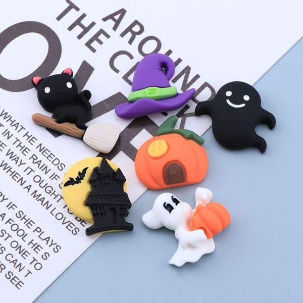 20 stk Halloween-gresskarfigur 3D-harpiks Flat GRESKINMONSTER pumpkin monster