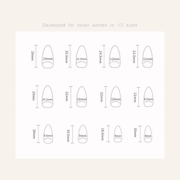 False Nails Long Almond French