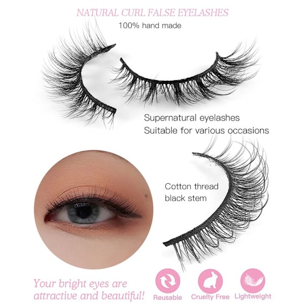 10 par Manga Lashes Lösögonfransar