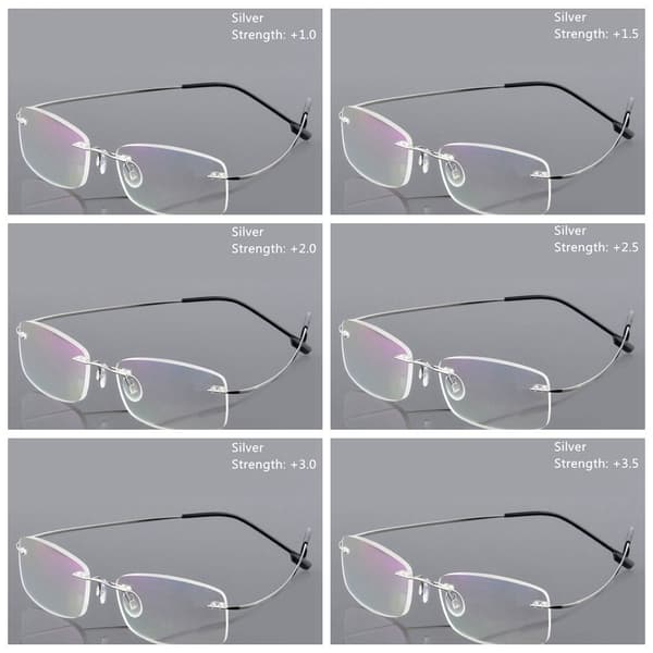 Lesebriller Brilleminne Titanium SILVER STRENGTH-350 silver Strength-350