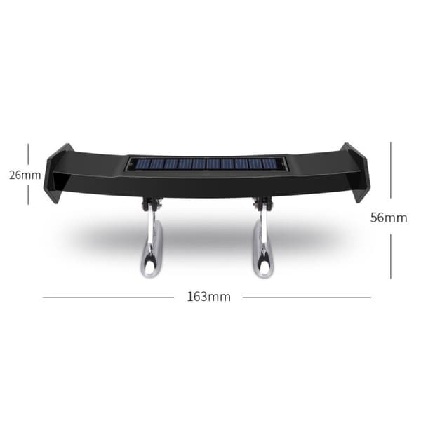 Mini Solar Baklys Advarsel Baklys LED Bil bakspoiler