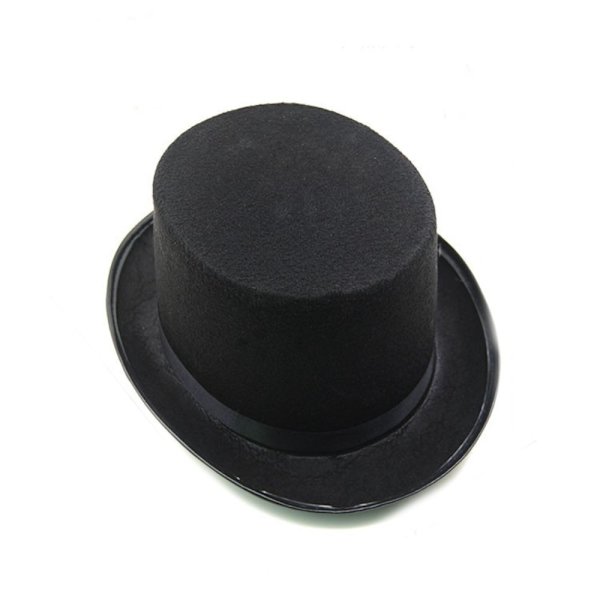 Sort Top Hat Tryllehat LARGE LARGE large