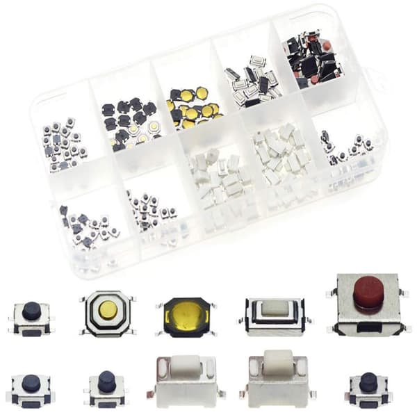 200 kpl Kevyt kosketuskytkin Push Button Switch Micro Momentary