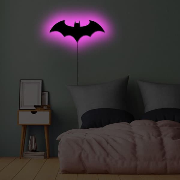 Bat Night Lights Halloween Neon Lights LED Mirror Light