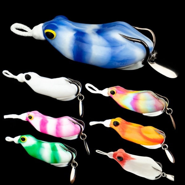 2kpl Umpan Katak Fishing Frog Lure Topwater Frog Lures multicolor 6.5cm2pcs-2pcs