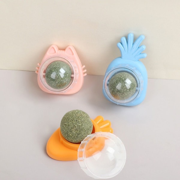 2kpl Catnip Balls Cat Minttu APPELSIININEN ANANAS ANANAS Orange Pineapple-Pineapple