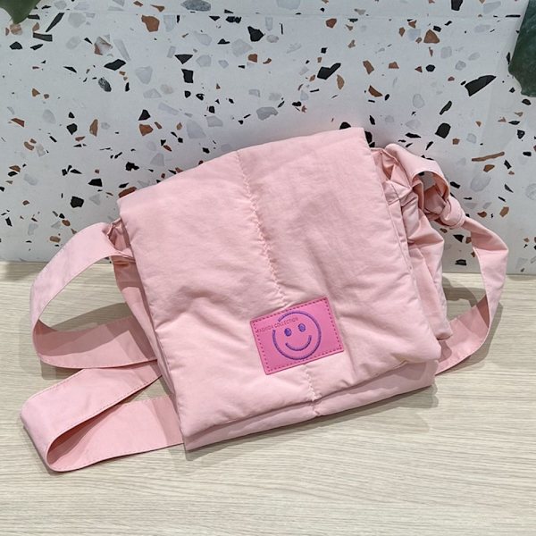 Untuva puuvillalaukku Messenger Bag Crossbody Laukku PINK pink