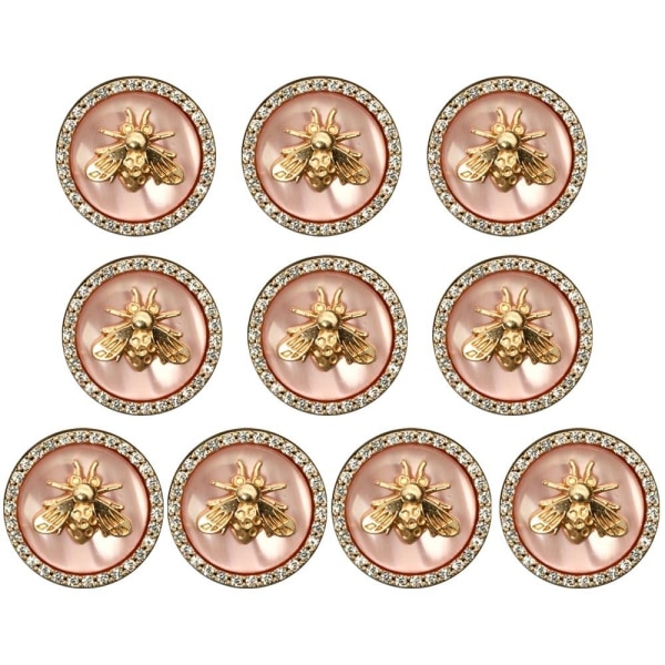 10st Strassknappar Pärlhårnålar ROSA 25MM Pink 25mm
