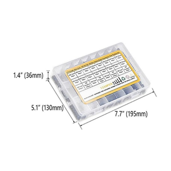1230ST Muttrar och bultar Sortiment Kit Metriskt Bolt Sortiment