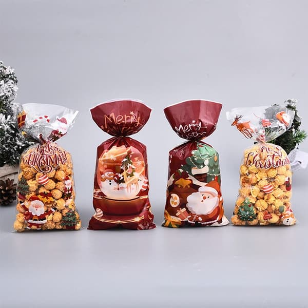 50st julgodispåsar Xmasförpackningspåsar Cookiepresentpåsar