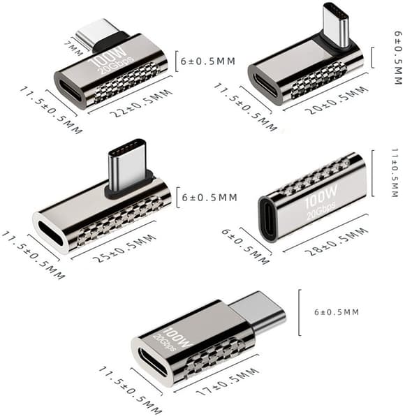 Omvandlare Typ C till USB C Adapter SIDE BEND SIDE BEND Side Bend