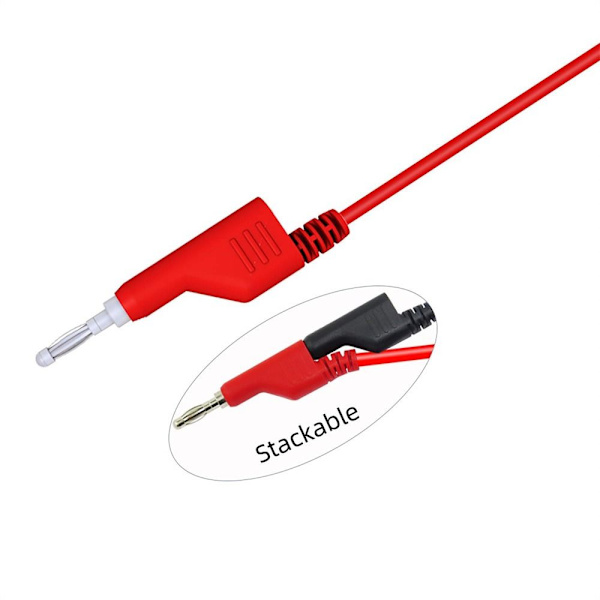 5 st Banan till Banan Plugg Set Multimeter testkablar