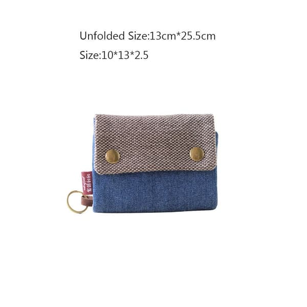 Canvas Wallet Lynlås Wallet LYS BLÅ Light Blue
