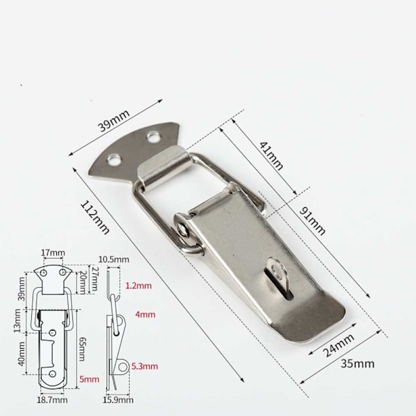 Hasp Box Spänne 112MMIRON JÄRN 112mmIron