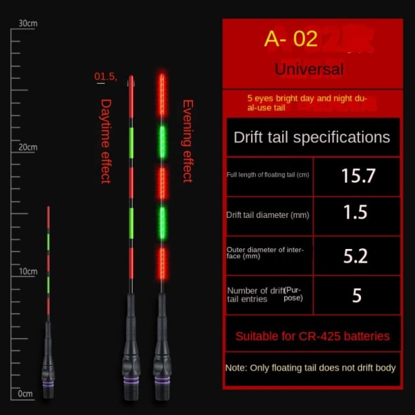 LED Fishing Smart Float Top Elektronisk flytebøye A04 A04 16&17&18&19&20-16&17&18&19&20